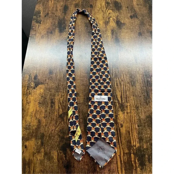 valentino cravatte tucan print neck tie silk - Picture 4 of 7
